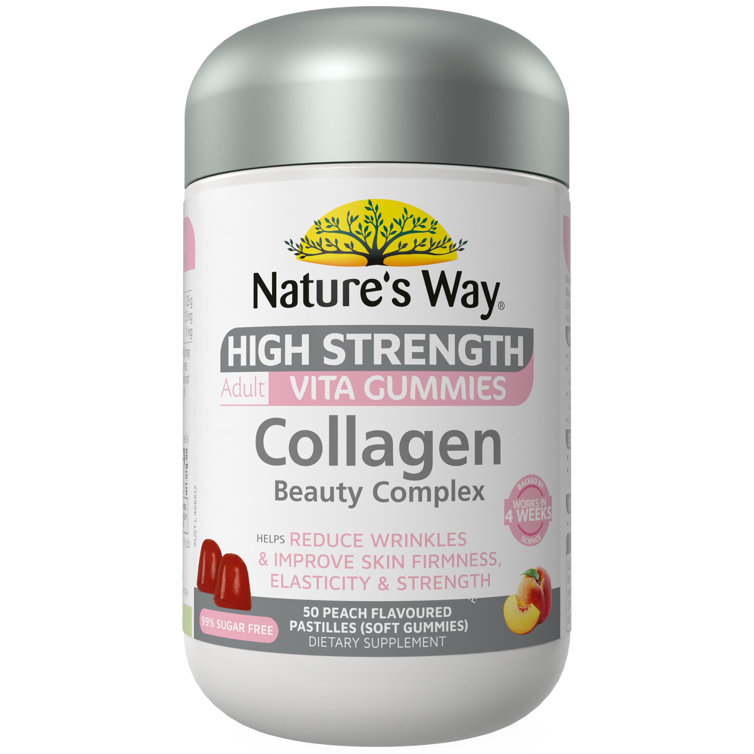 Nature's Way High Strength Sugar Free Adult Collagen Beauty Gummies 50 Pastilles